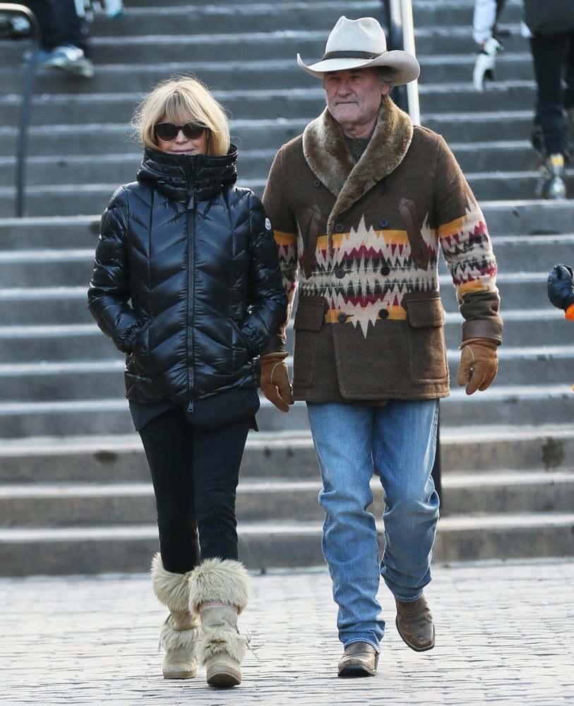 Goldie Hawn and Kurt Russell Leaving The Grand Opening of CHA CHA