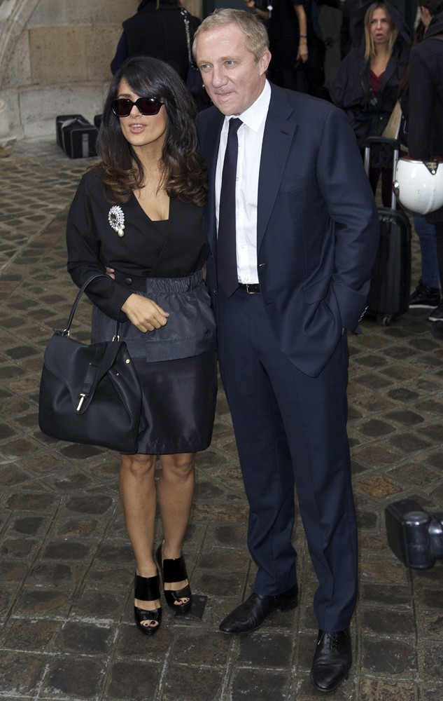 Salma Hayek;Francois-Henri Pinault;<br>Paris Fashion Week Spring/Summer 2013 - Balenciaga
