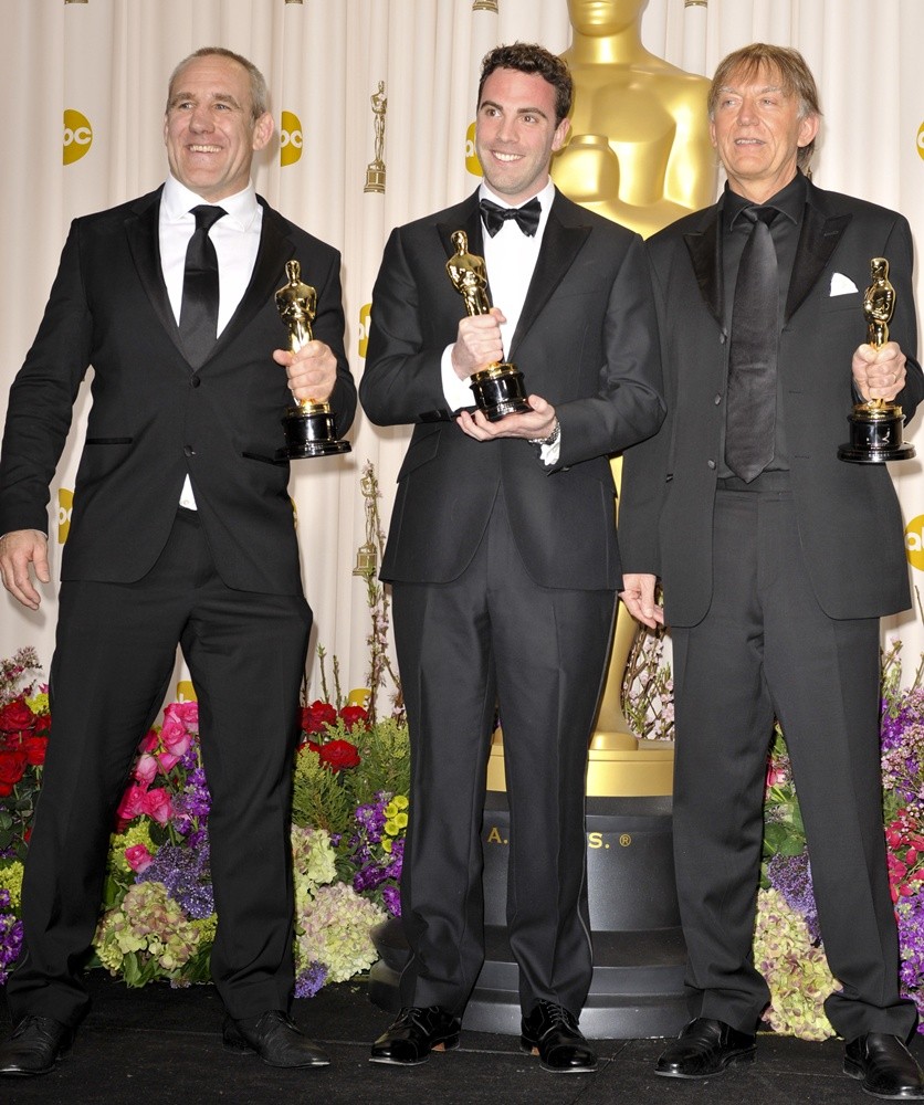 Simon Hayes;Mark Paterson;Andy Nelson;<br>The 85th Annual Oscars - Press Room