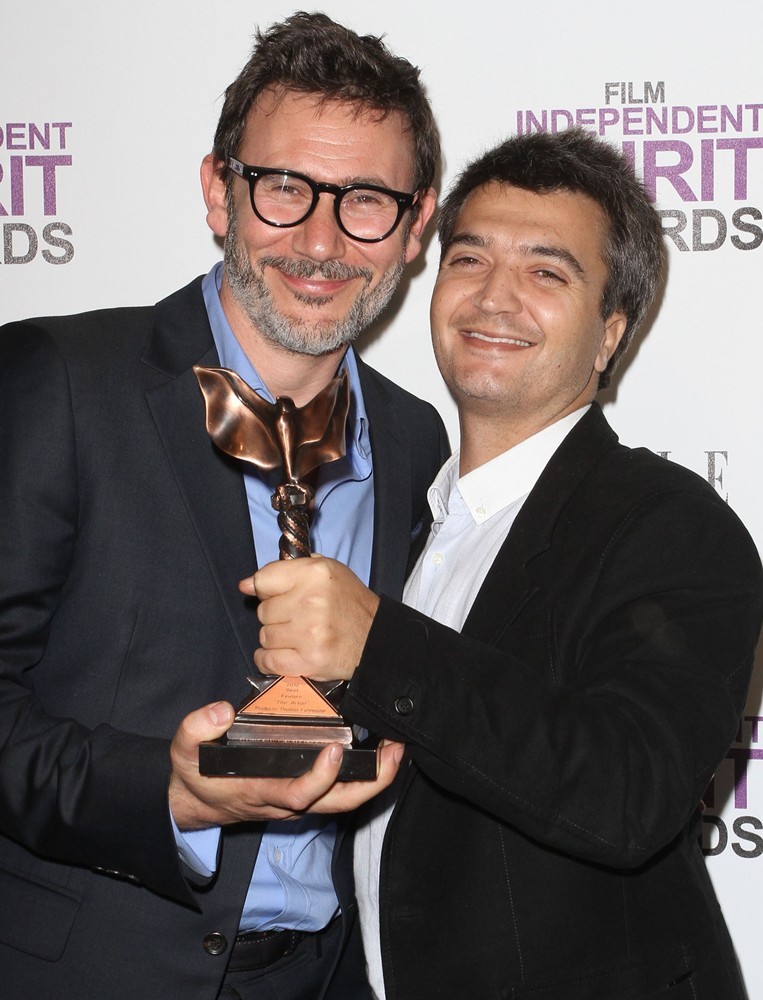 Michel Hazanavicius;Thomas Langmann;<br>27th Annual Independent Spirit Awards - Press Room