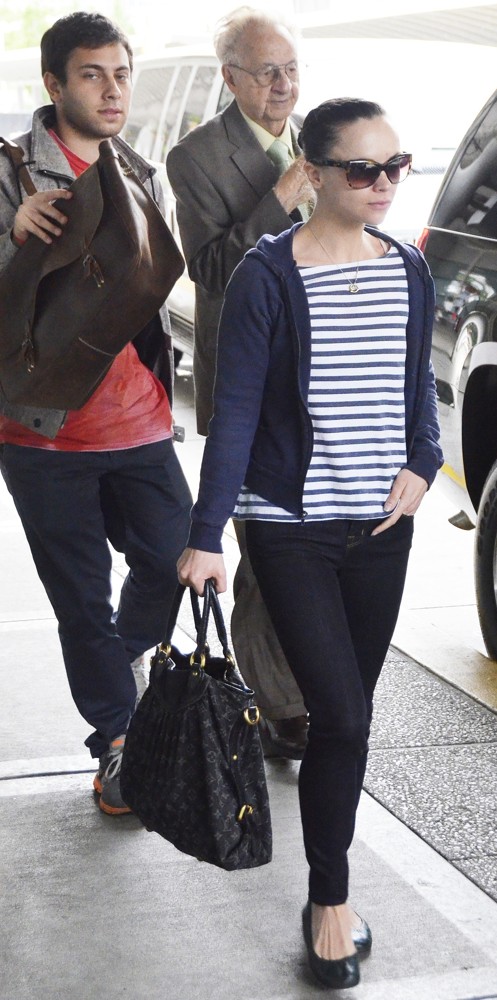 James Heerdegen;Christina Ricci;<br>Christina Ricci and James Heerdegen Are Seen Arriving at JFK Airport on A Flight from London