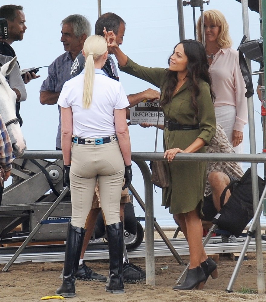 Katherine Heigl;Rosario Dawson;<br>Filming Scenes at A Horse Ranch for Movie Unforgettable