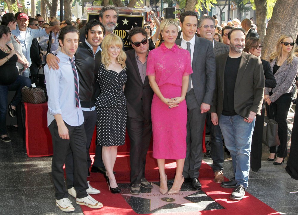 Simon Helberg;Kunal Nayyar;Chuck Lorre;Melissa Rauch;Johnny Galecki;Kaley Cuoco;Jim Parsons;<br>Kaley Cuoco Honored with A Star on The Hollywood Walk of Fame