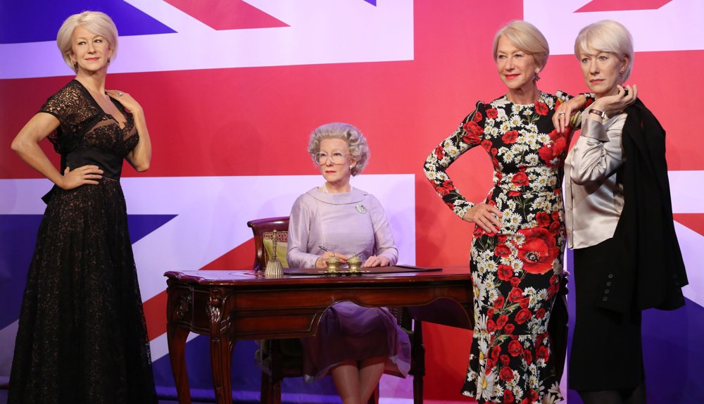 Helen Mirren Views Her 3 Wax Work Figures