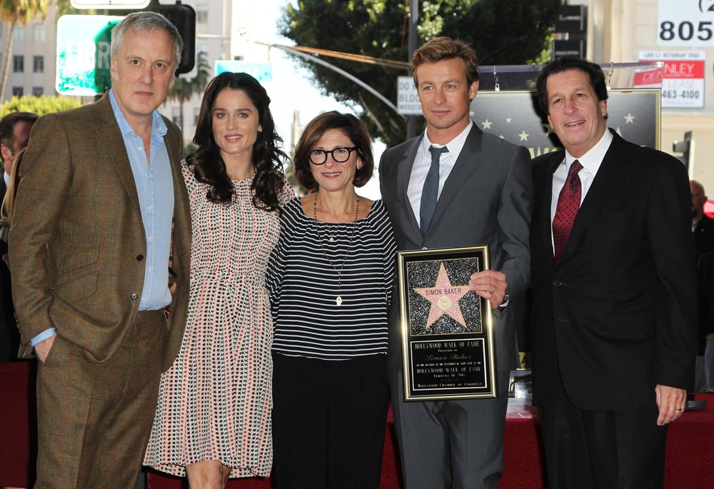 Bruno Heller;Robin Tunney;Simon Baker;<br>Simon Baker Is Honoured with A Star on The Hollywood Walk of Fame