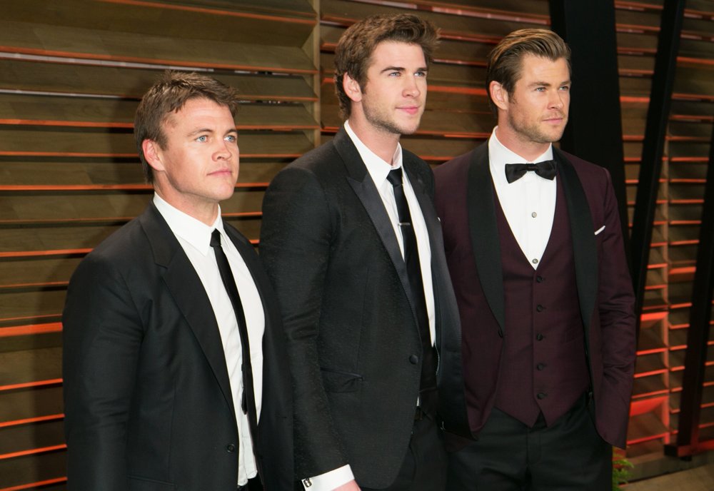Luke Hemsworth;Liam Hemsworth;Chris Hemsworth;<br>2014 Vanity Fair Oscar Party
