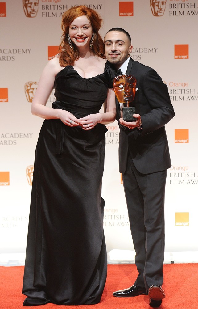 Christina Hendricks;Adam Deacon;<br>Orange British Academy Film Awards 2012 - Press Room