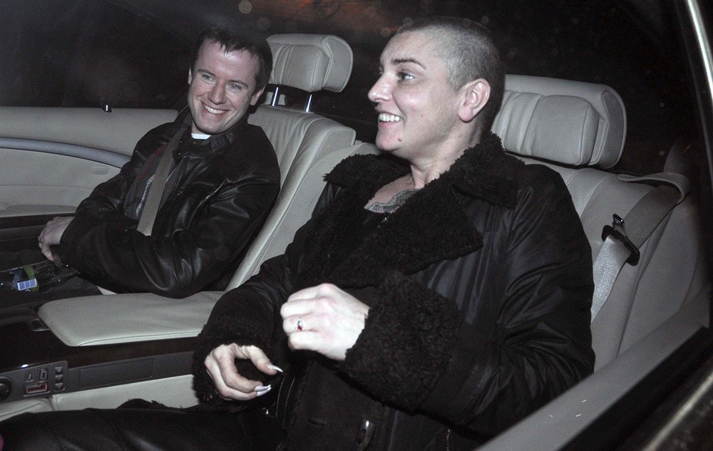 Barry Herridge;Sinead O'Connor;<br>Sinead O'Connor and Barry Herridge Exit The Stage Door of The Olympia