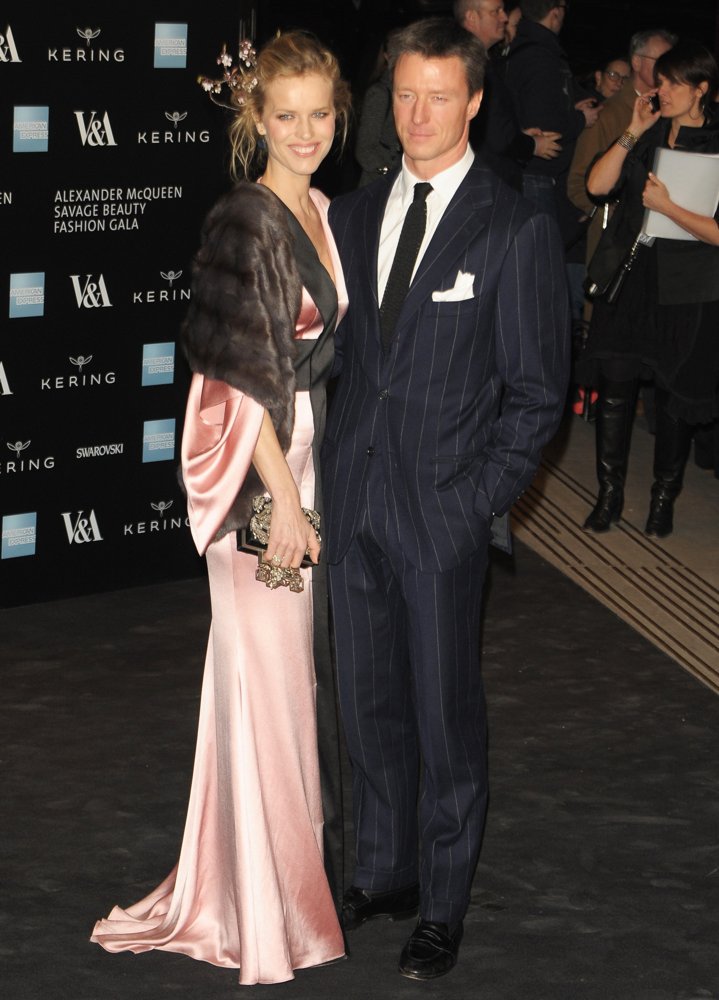 Eva Herzigova;Gregorio Marsiaj;<br>Alexander McQueen: Savage Beauty - Private View - Red Carpet Arrivals