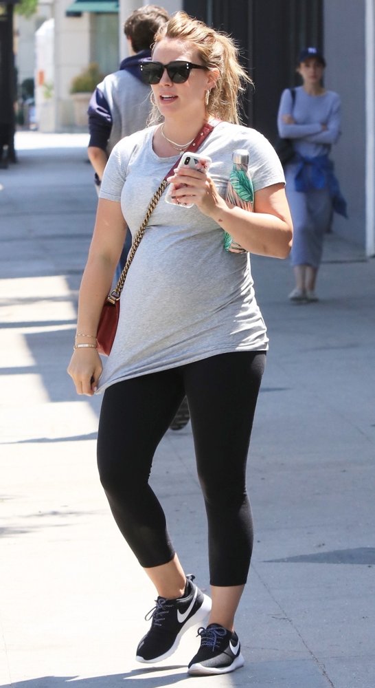 Pregnant Hilary Duff Steps Out in Casual Wear to Go Shopping