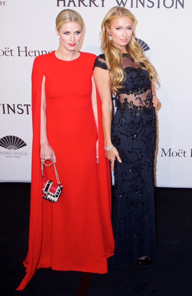 Nicky Hilton;Paris Hilton;<br>2015 amfAR New York Gala - Red Carpet Arrivals