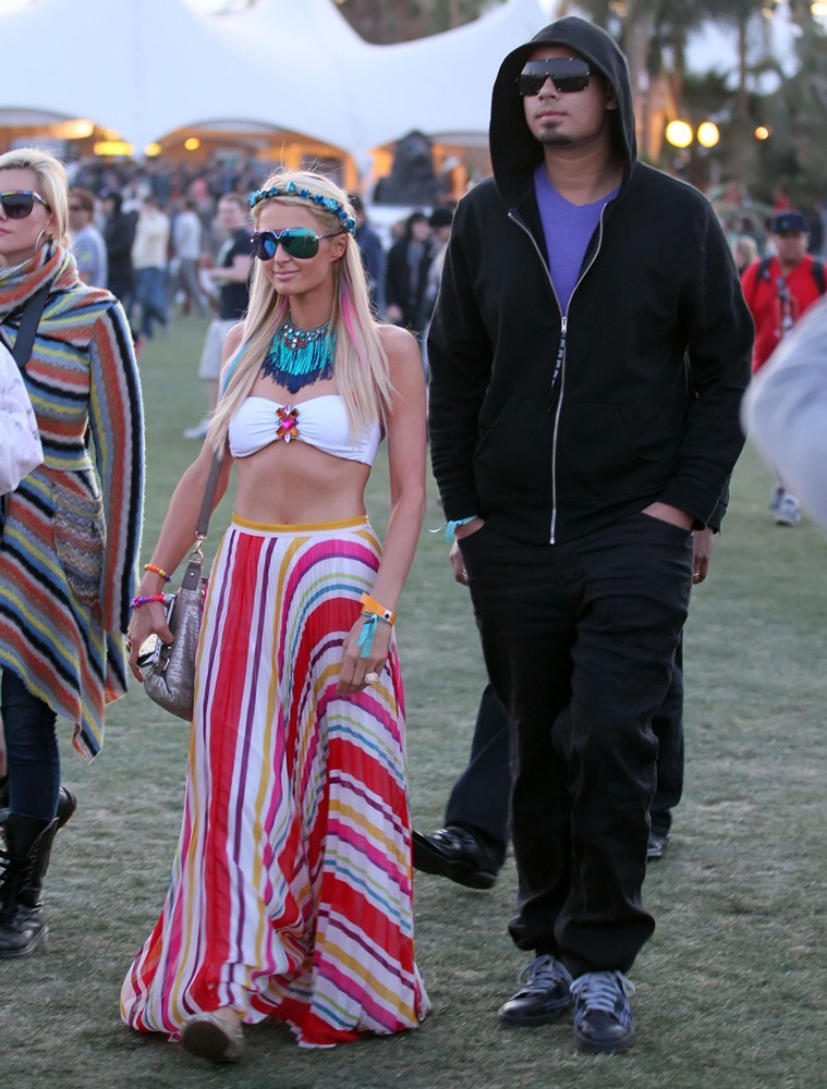 Paris Hilton;Afrojack;<br>Celebrities at The 2012 Coachella Valley Music and Arts Festival - Day 2