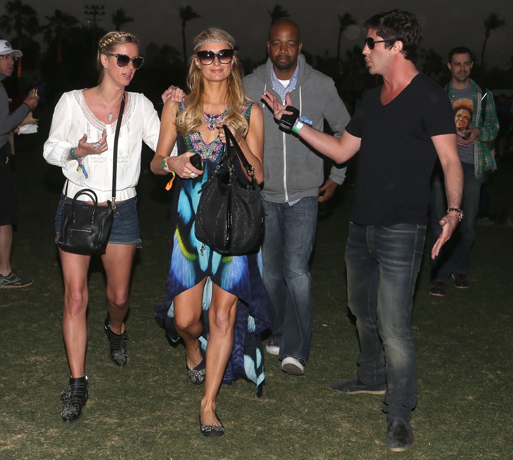 Nicky Hilton;Paris Hilton;Brandon Davis;<br>The 2013 Coachella Valley Music and Arts Festival - Week 1 Day 3