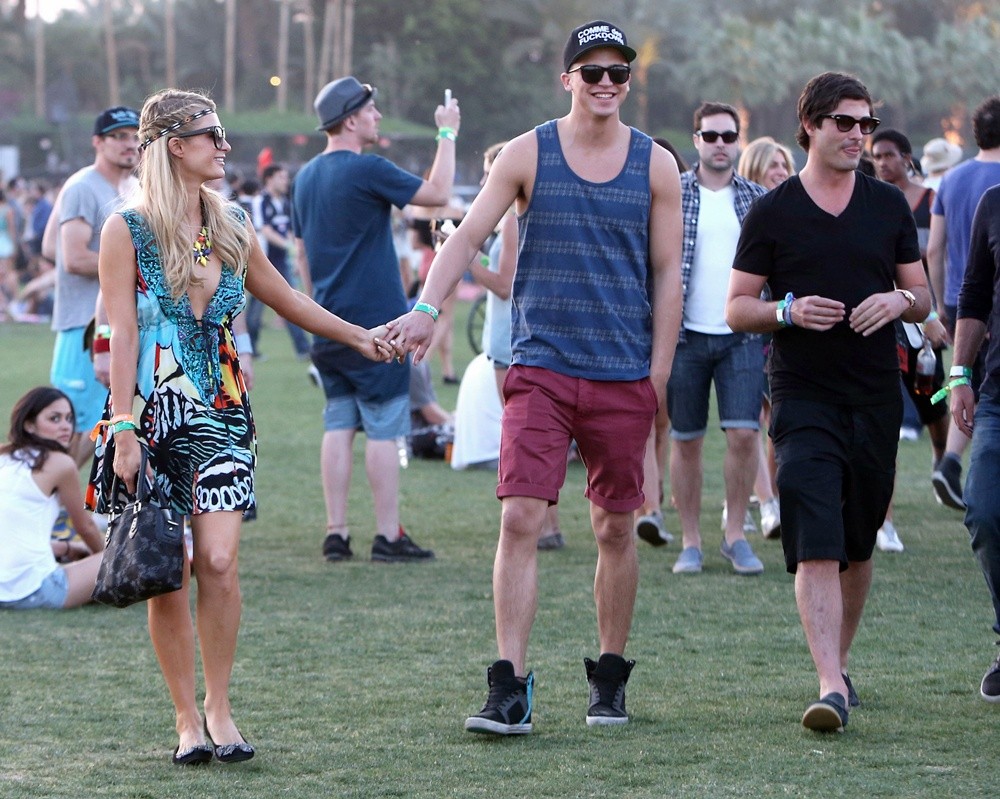 Paris Hilton;River Viiperi;Brandon Davis;<br>The 2013 Coachella Valley Music and Arts Festival - Week 1 Day 1
