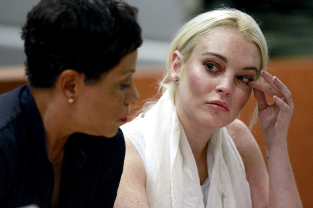 Shawn Chapman Holley;Lindsay Lohan;<br>Lindsay Lohan Before Being Escorted from The Courtroom in Handcuffs