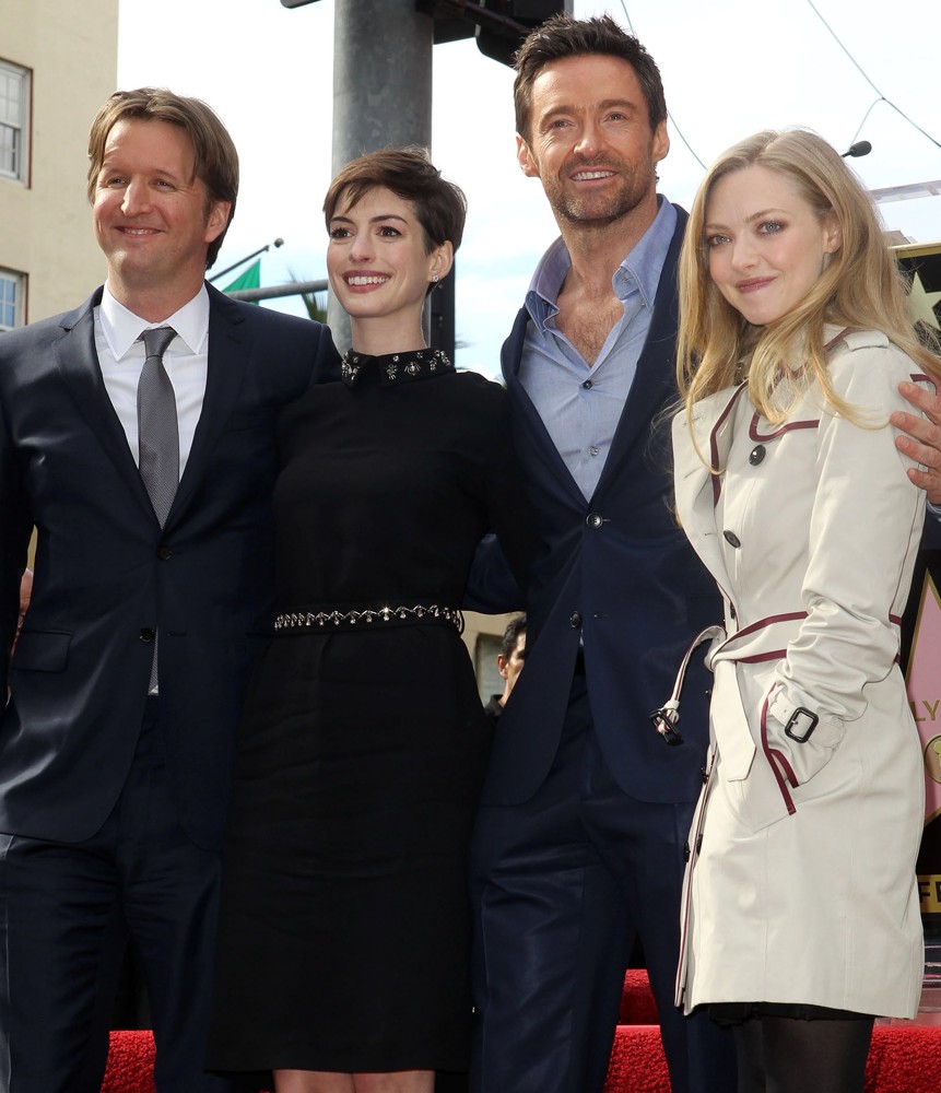 Tom Hooper;Anne Hathaway;Hugh Jackman;Amanda Seyfried;<br>Hugh Jackman Is Honoured with A Hollywood Star on The Hollywood Walk of Fame