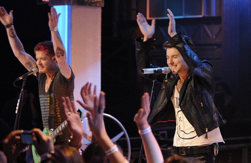 Nash Overstreet;Ryan Follese;Hot Chelle Rae;<br>Hot Chelle Rae Performs Live on New.Music.Live to Promote Their Upcoming Album Whatever