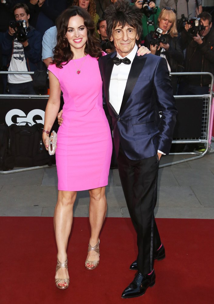 Sally Humphries;Ronnie Wood;<br>The GQ Awards 2014 - Arrivals