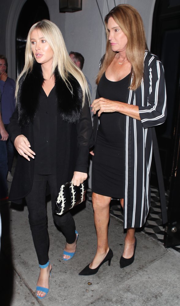 Caitlyn Jenner and Sophia Hutchins Leaving Craig's Restaurant