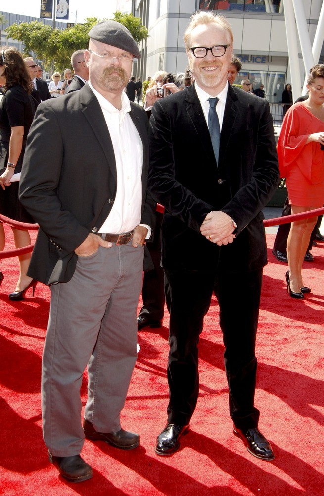 Jamie Hyneman;Adam Savage;<br>2011 Primetime Creative Arts Emmy Awards - Arrivals