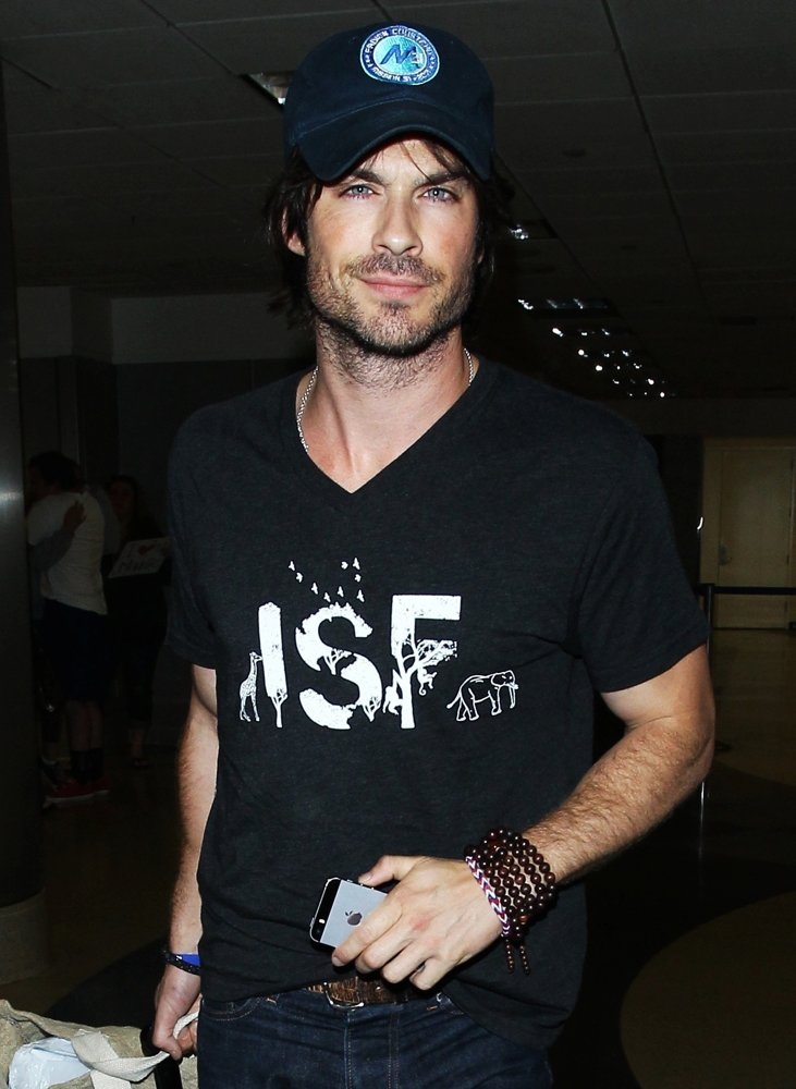 Ian Somerhalder at Los Angeles International Airport