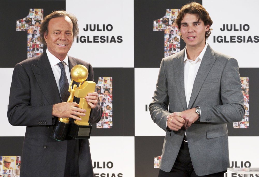 Julio Iglesias Receives His Award for Most Sold Records in Spain