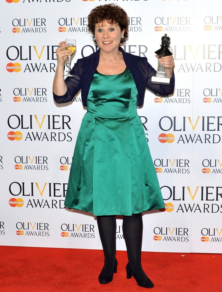 Imelda Staunton;<br>The Olivier Awards 2013 - Press Room