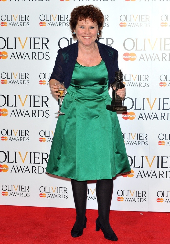 Imelda Staunton;<br>The Olivier Awards 2013 - Press Room