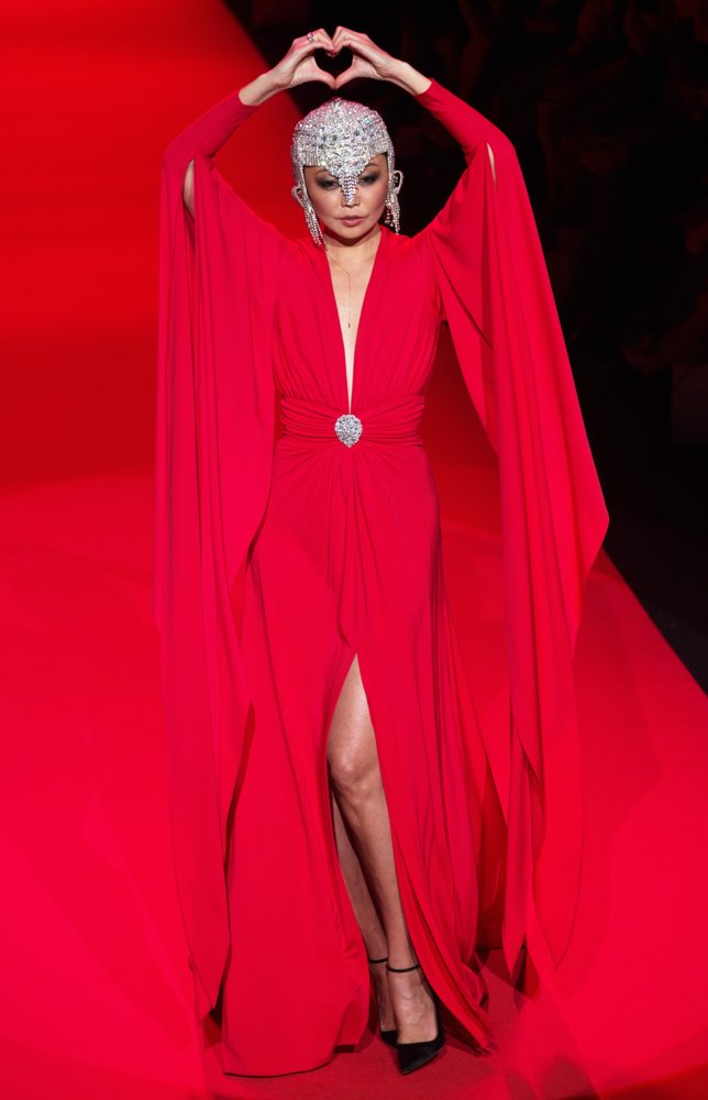Irina Pantaeva;<br>Mercedes-Benz Fashion Week Fall 2015 - Go Red for Women Red Dress Collection - Runway