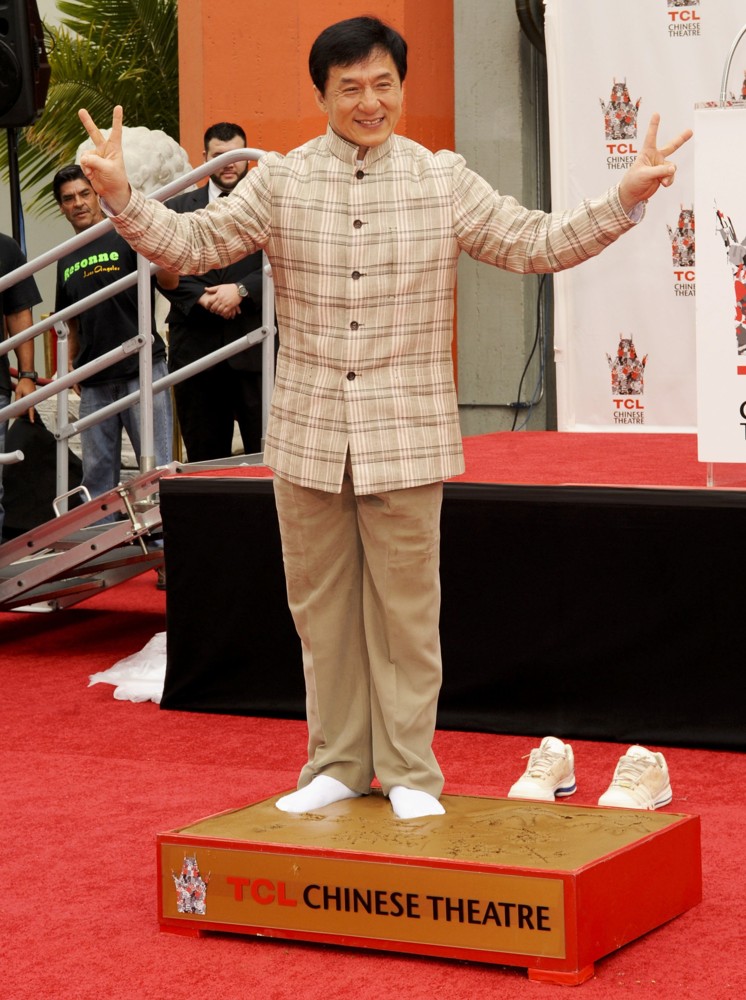 Jackie Chan;<br>Jackie Chan Is Honoured with A Hand and Foot Print Ceremony