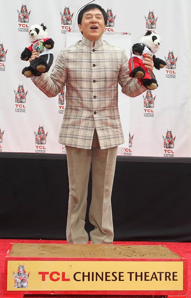 Jackie Chan;<br>Jackie Chan Is Honoured with A Hand and Foot Print Ceremony