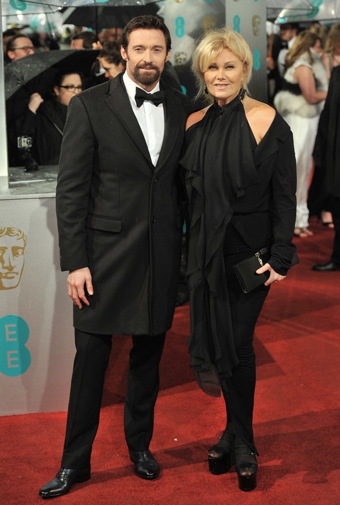 Hugh Jackman;Deborra-Lee Furness;<br>The 2013 EE British Academy Film Awards - Arrivals