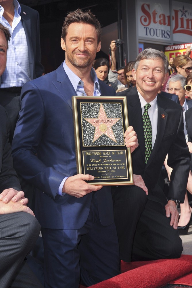 Hugh Jackman;Leron Gubler;<br>Hugh Jackman Is Honoured with A Hollywood Star on The Hollywood Walk of Fame