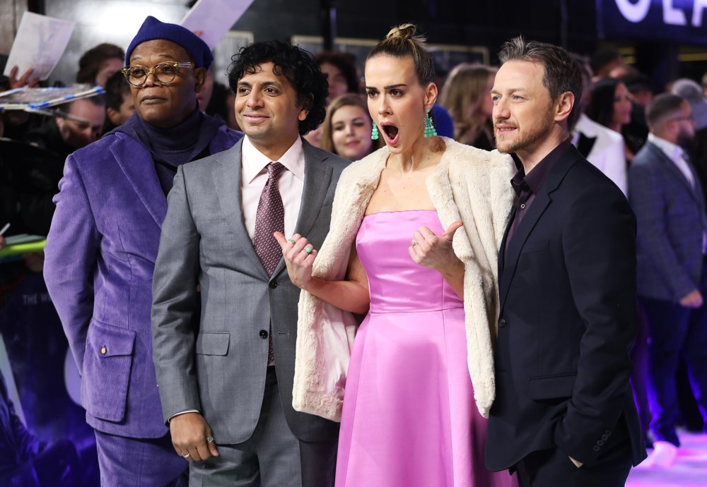 Samuel L. Jackson, M. Night Shyamalan, Sarah Paulson, James McAvoy<br>UK Premiere of Glass - Arrivals