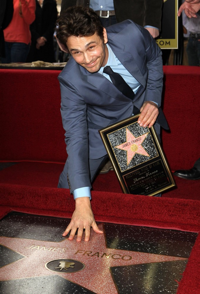 James Franco;<br>James Franco Is Honoured with A Hollywood Star on The Hollywood Walk of Fame