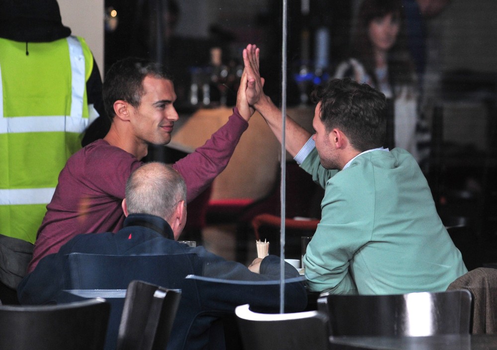 Theo James;Will Young;<br>On The Set of Drama Bedlam