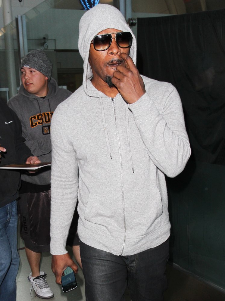 Jamie Foxx at Los Angeles International Airport