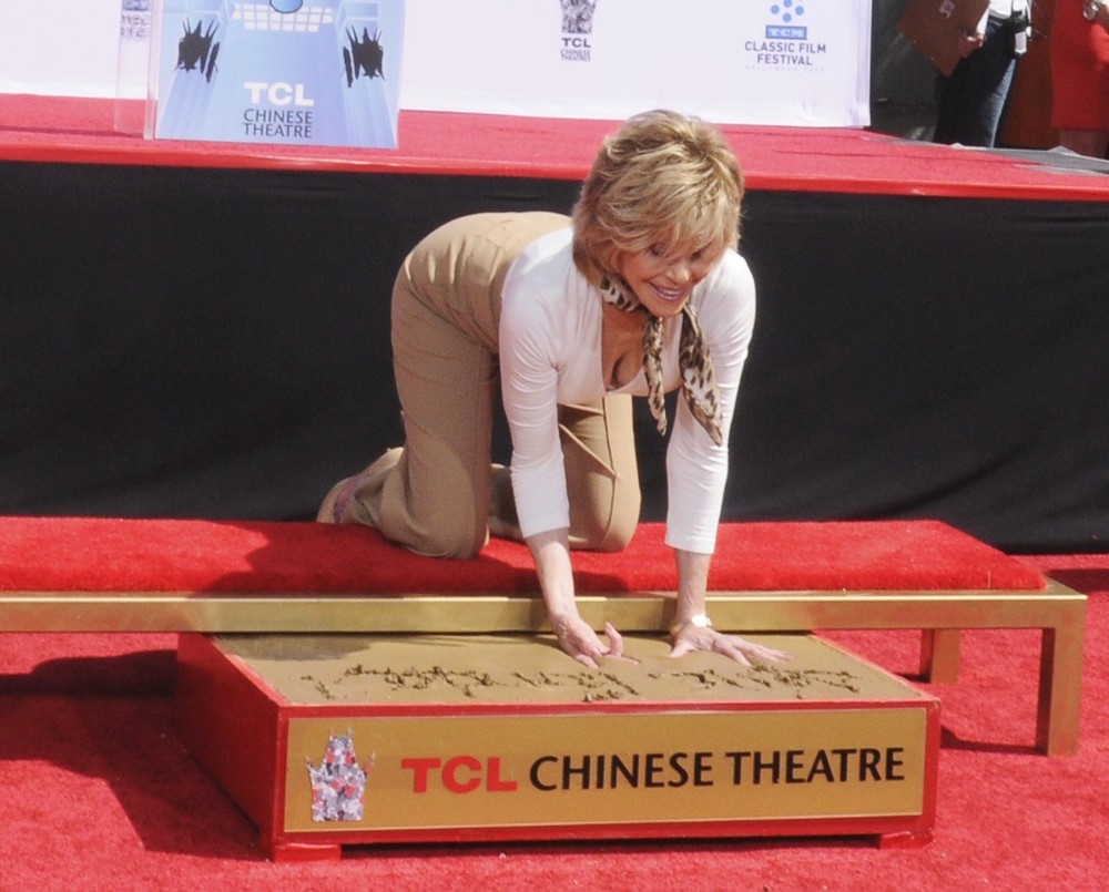 Jane Fonda;<br>Handprint and Footprint Ceremony Honouring Actress Jane Fonda