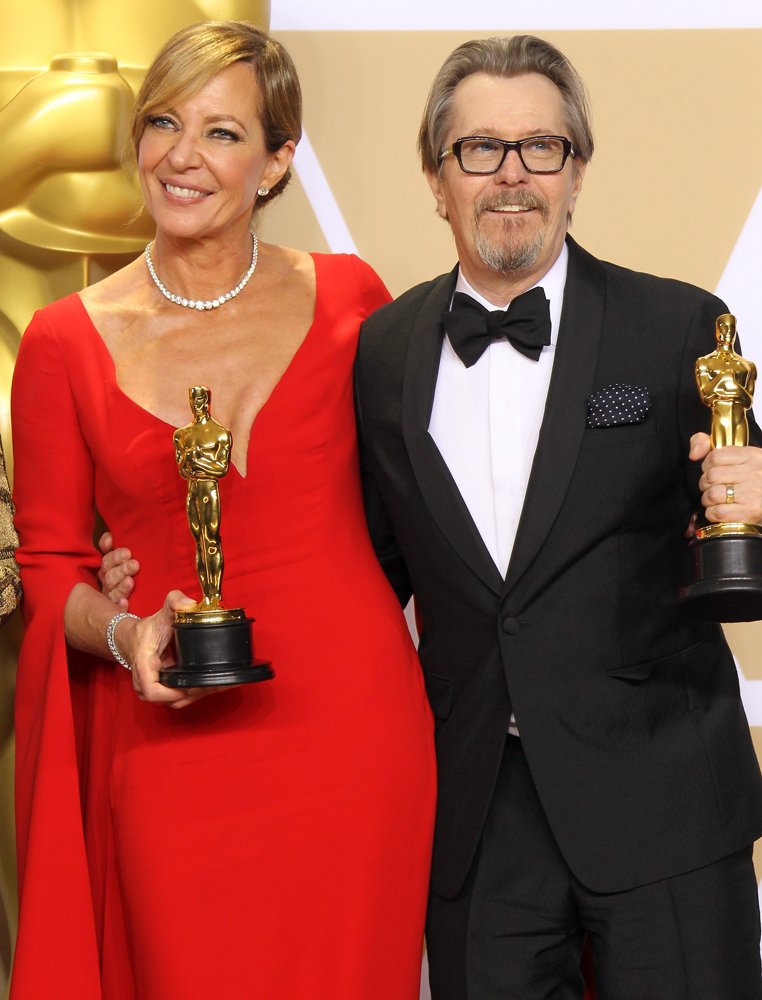 Allison Janney;Gary Oldman;<br>90th Annual Academy Awards - Press Room