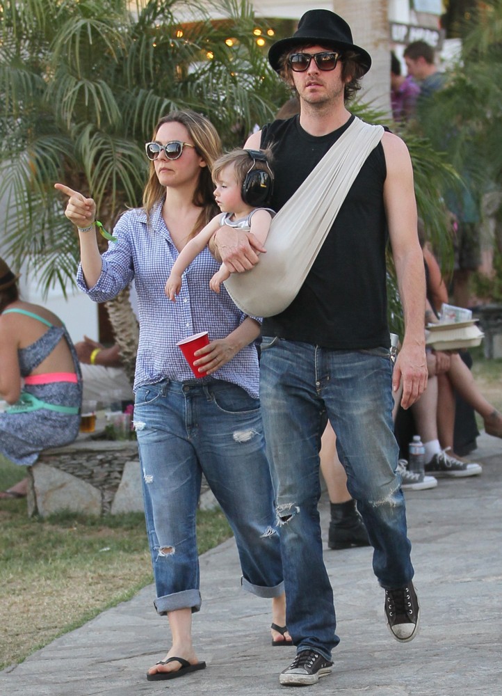 Alicia Silverstone;Bear Blu Jarecki;Christopher Jarecki;<br>Celebrities at The 2012 Coachella Valley Music and Arts Festival - Week 2 Day 2
