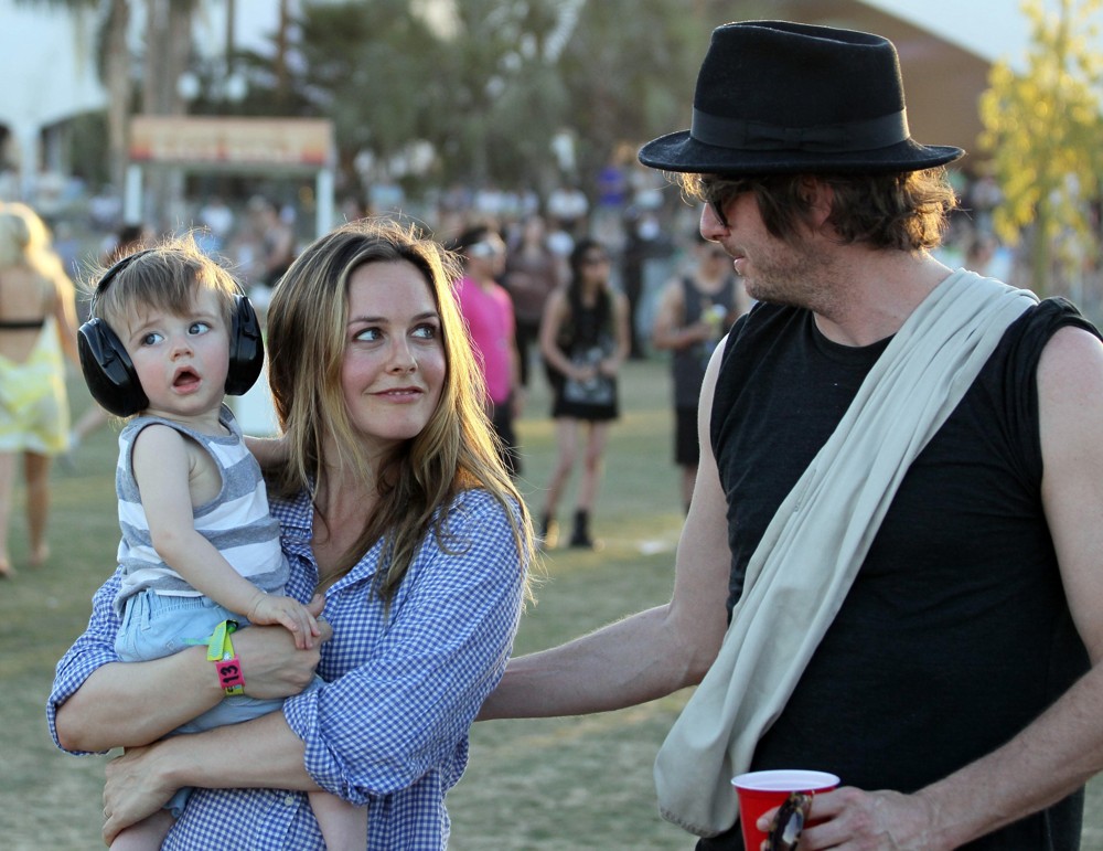 Bear Blu Jarecki;Alicia Silverstone;Christopher Jarecki;<br>Celebrities at The 2012 Coachella Valley Music and Arts Festival - Week 2 Day 2