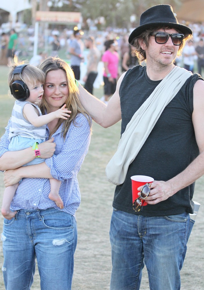 Bear Blu Jarecki;Alicia Silverstone;Christopher Jarecki;<br>Celebrities at The 2012 Coachella Valley Music and Arts Festival - Week 2 Day 2