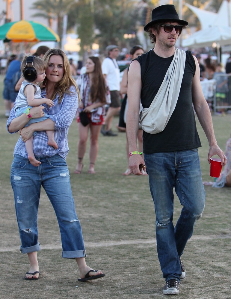 Bear Blu Jarecki;Alicia Silverstone;Christopher Jarecki;<br>Celebrities at The 2012 Coachella Valley Music and Arts Festival - Week 2 Day 2