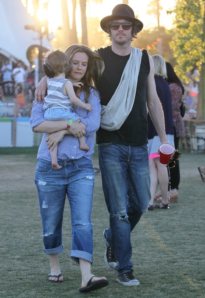 Bear Blu Jarecki;Alicia Silverstone;Christopher Jarecki;<br>Celebrities at The 2012 Coachella Valley Music and Arts Festival - Week 2 Day 2