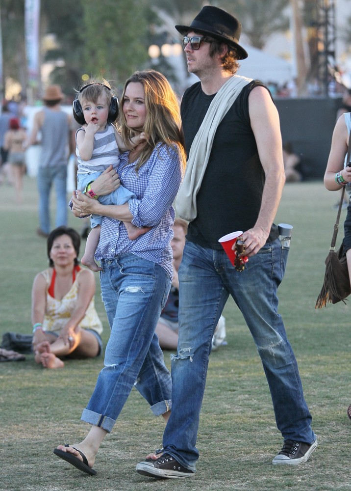 Bear Blu Jarecki;Alicia Silverstone;Christopher Jarecki;<br>Celebrities at The 2012 Coachella Valley Music and Arts Festival - Week 2 Day 2