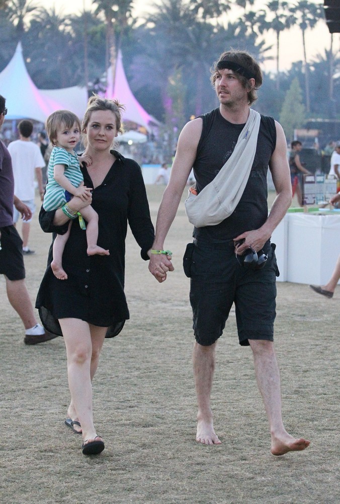 Bear Blu Jarecki;Alicia Silverstone;Christopher Jarecki;<br>Celebrities at The 2012 Coachella Valley Music and Arts Festival - Week 2 Day 3