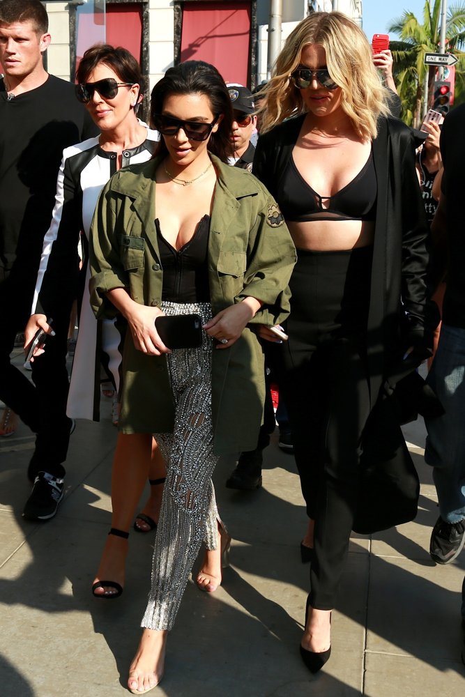Kim Kardashian, Khloe Kardashian and Kris Jenner Filming KUWTK