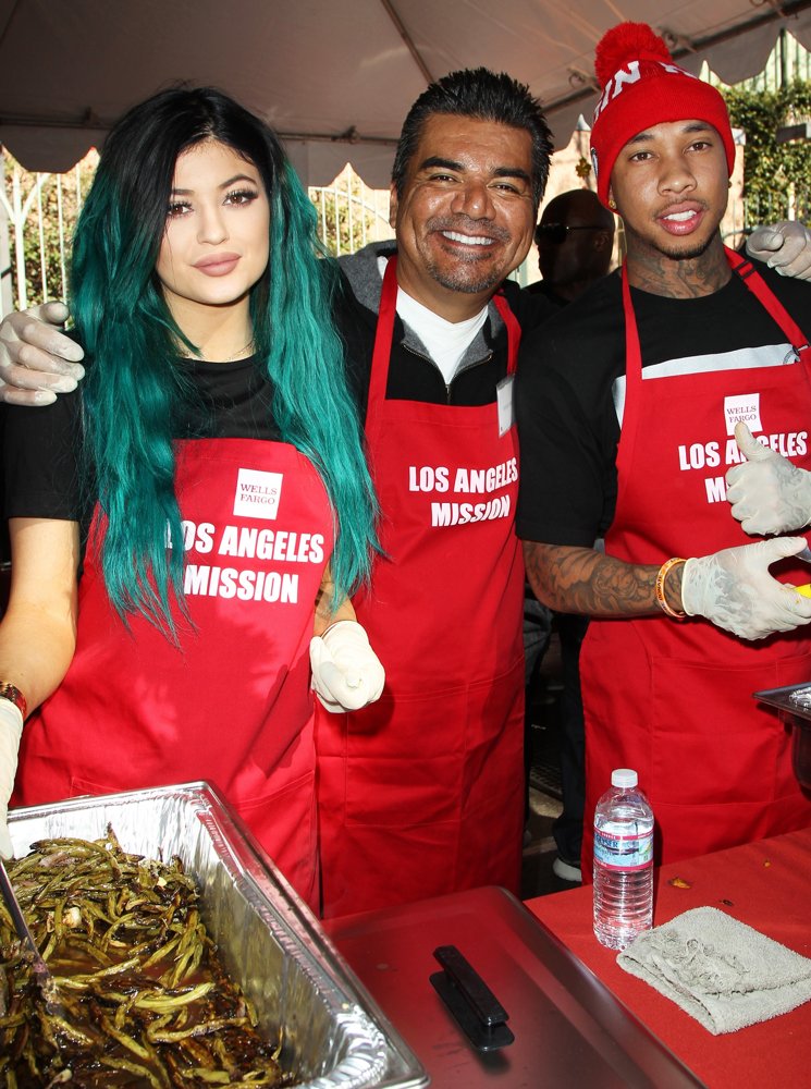 Kylie Jenner;George Lopez;Tyga;<br>2014 LA Mission's Annual Thanksgiving for The Homeless