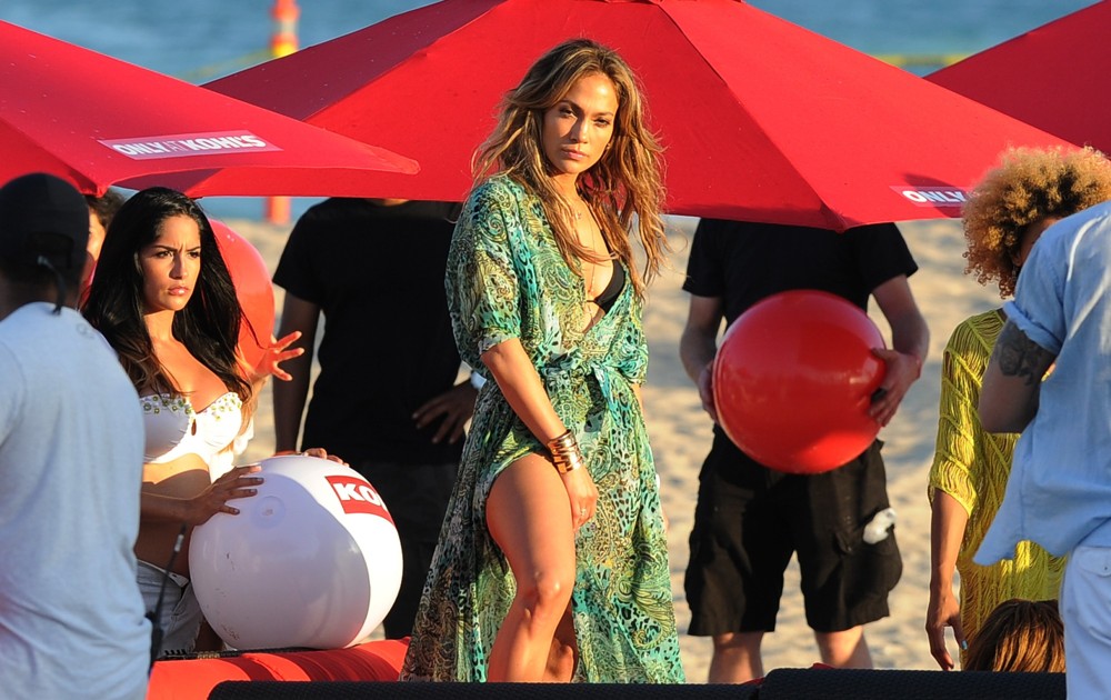 Jennifer Lopez;<br>Jennifer Lopez Filming A TV Commercial