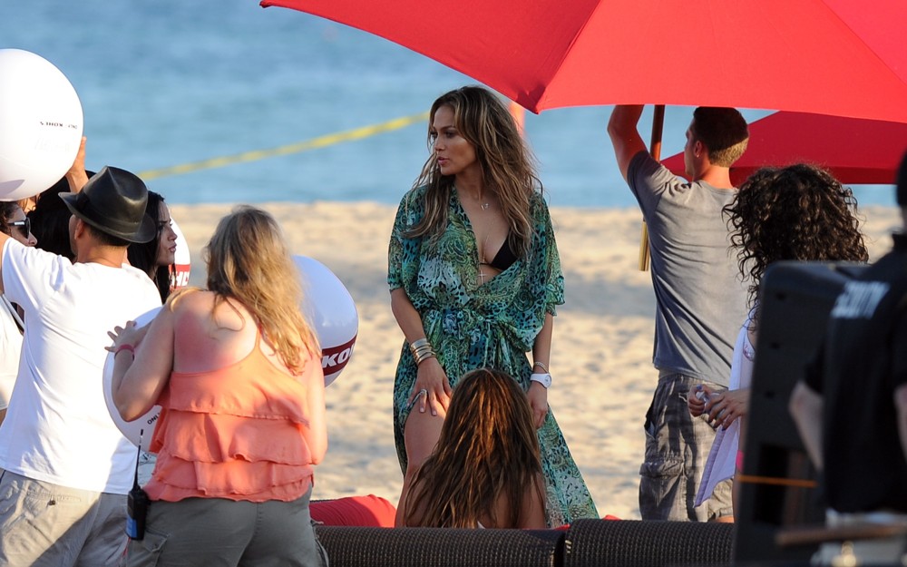 Jennifer Lopez;<br>Jennifer Lopez Filming A TV Commercial